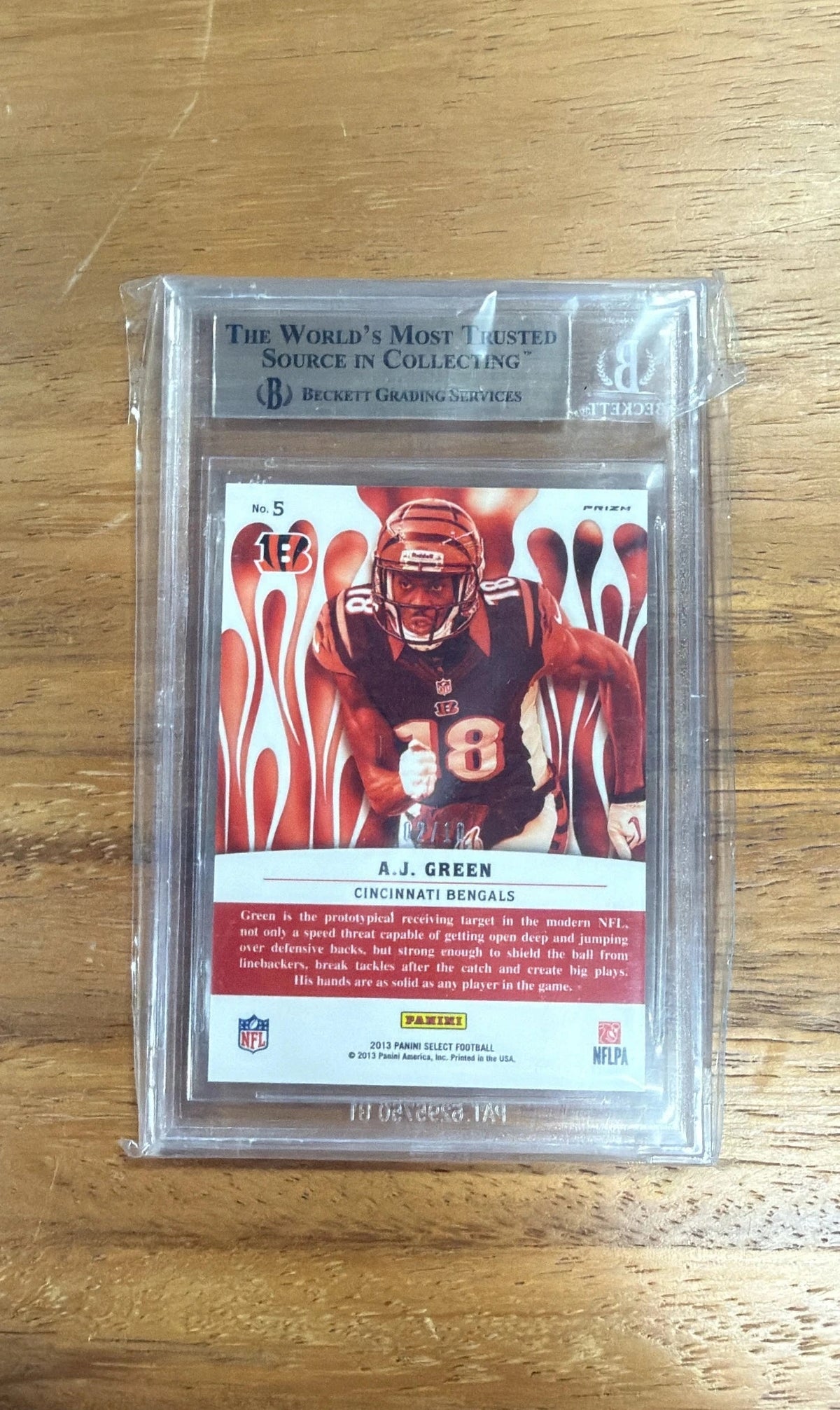 2013 SELECT AJ GREEN HOT STARTS GOLD /10 BGS 9.5