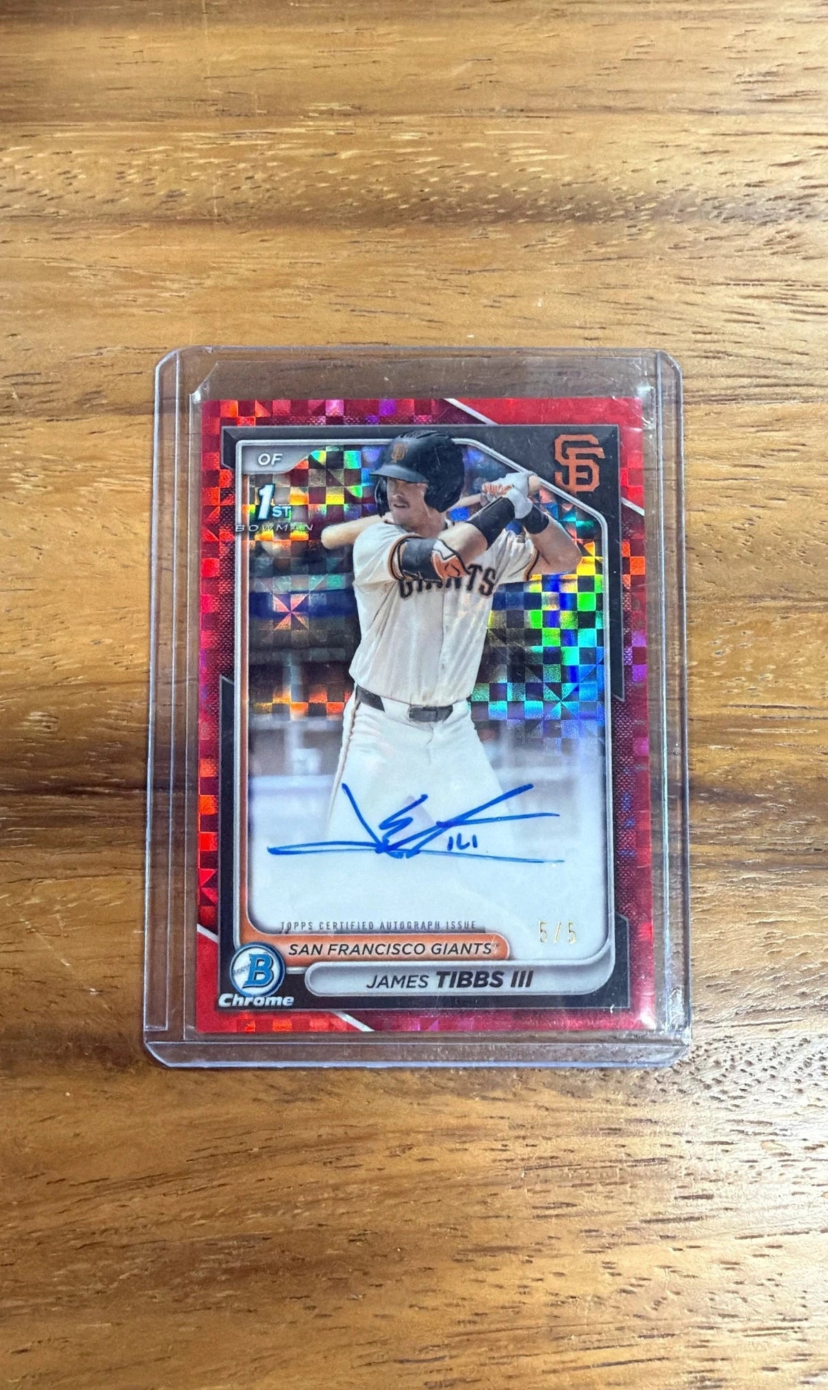 2024 BOWMAN JAMES TIBBS III AUTO RED XFRACTOR /5