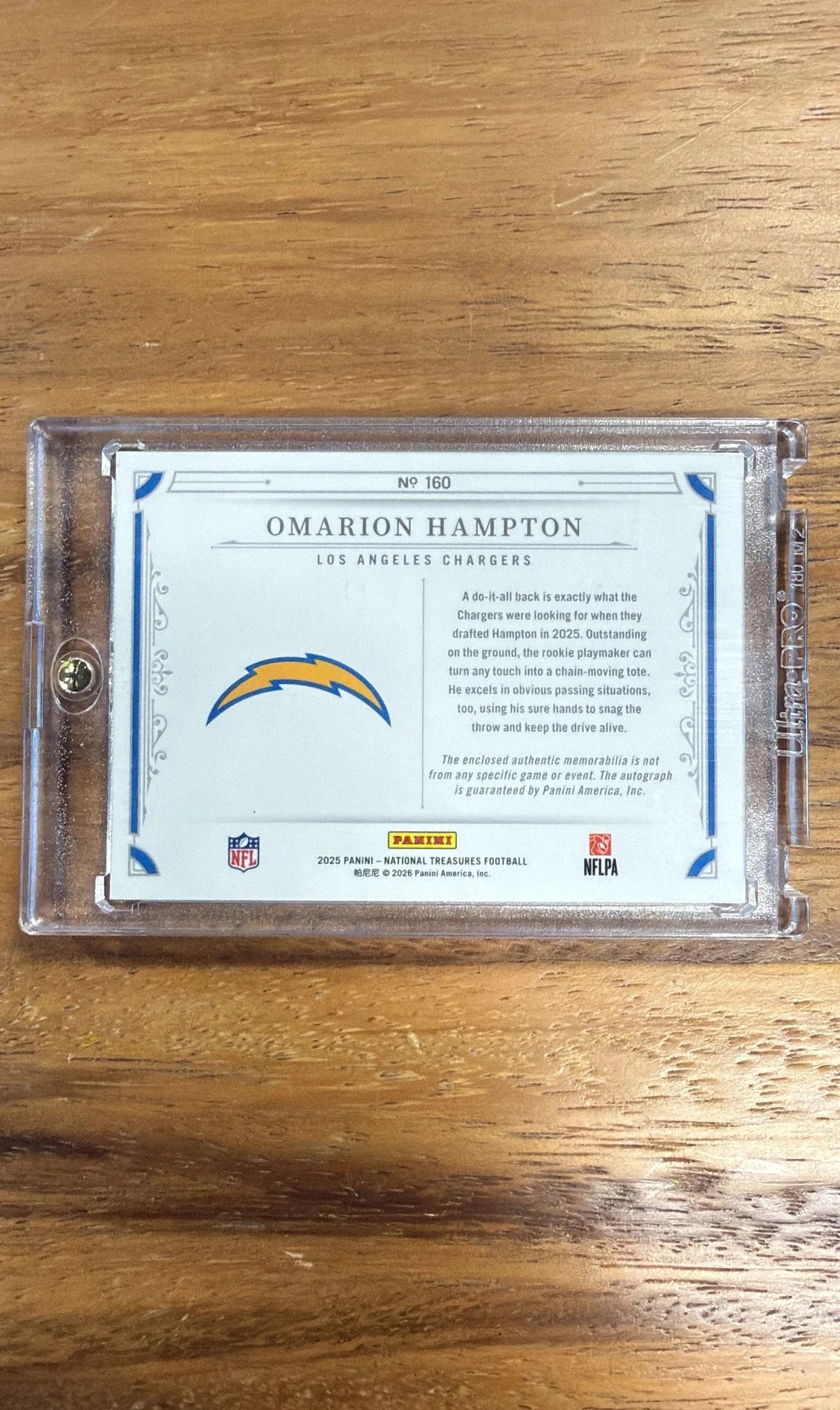 2025 NATIONAL TREASURES OMARION HAMPTON MIDNIGHT SHIELD AUTO 1/1