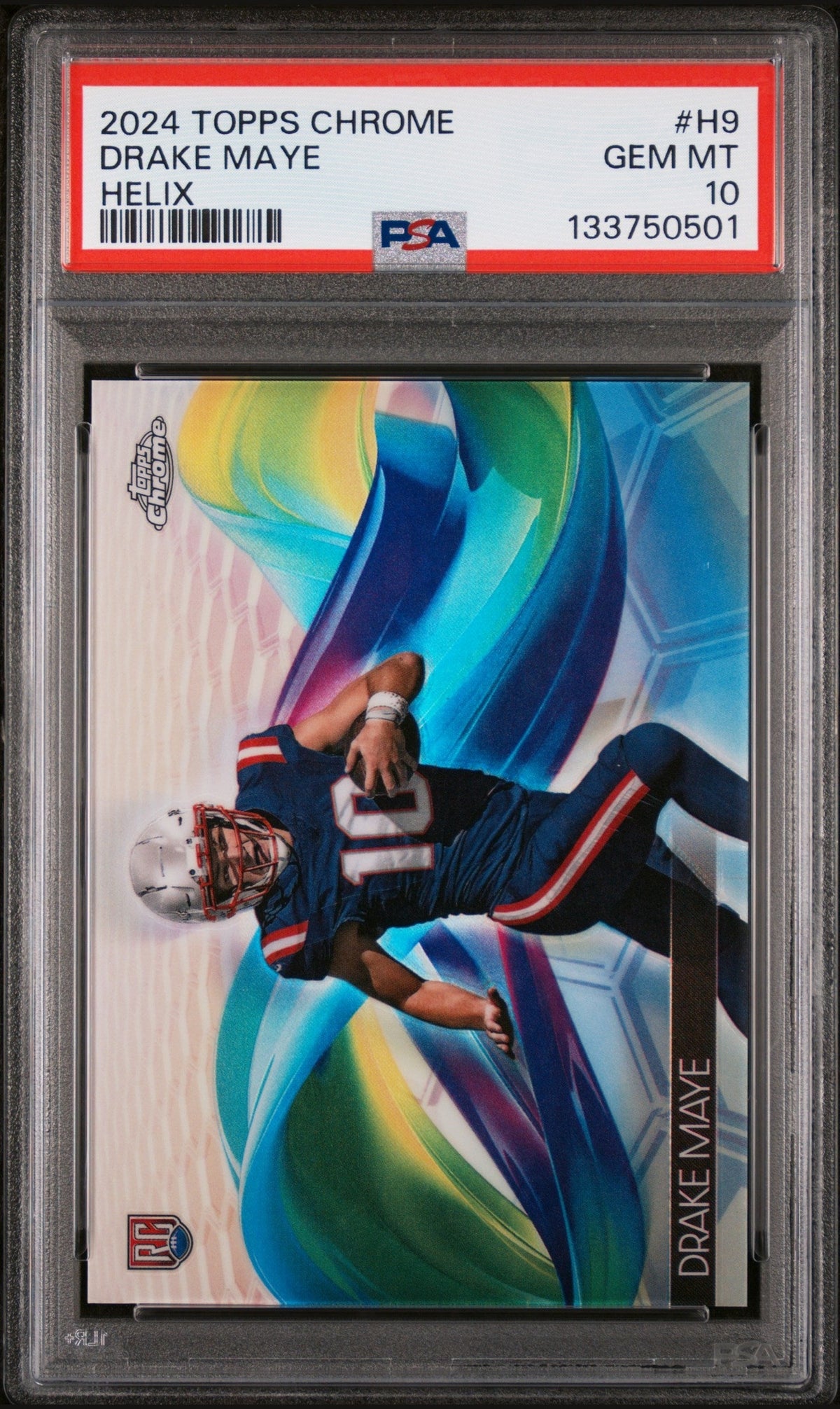 2024 TOPPS CHROME HELIX #H9 DRAKE MAYE PSA 10