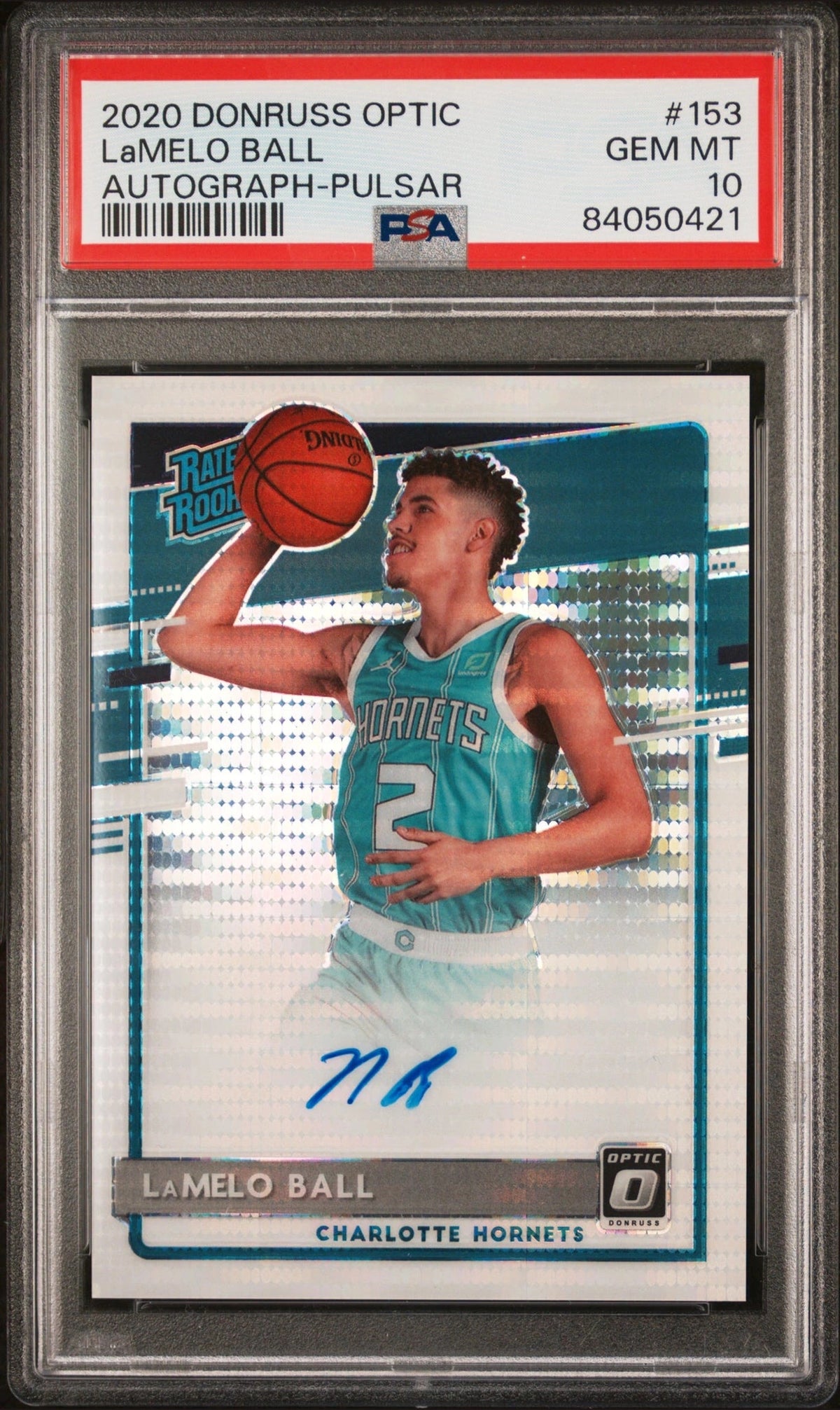 2020 Panini Donruss Optic Autograph-Pulsar Lamelo Ball #153 PSA 10
