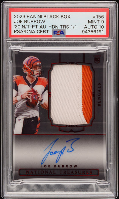 2023 Panini Black Box Joe Burrow 20 N/T-PT AU-HDN TRS 1/1