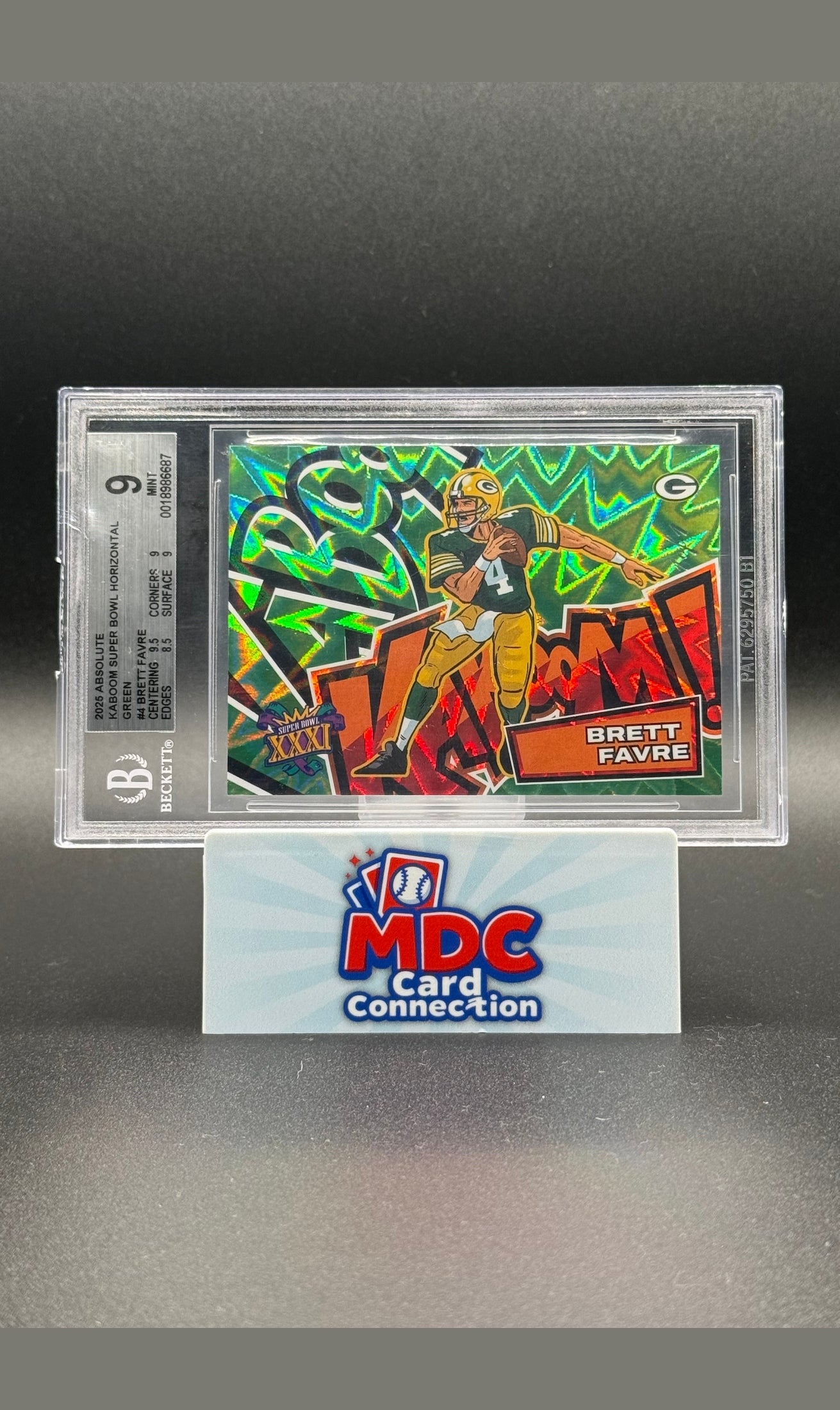 2025 2025 Absolute Kaboom Super Bowl Horizontal Green Brett Favre