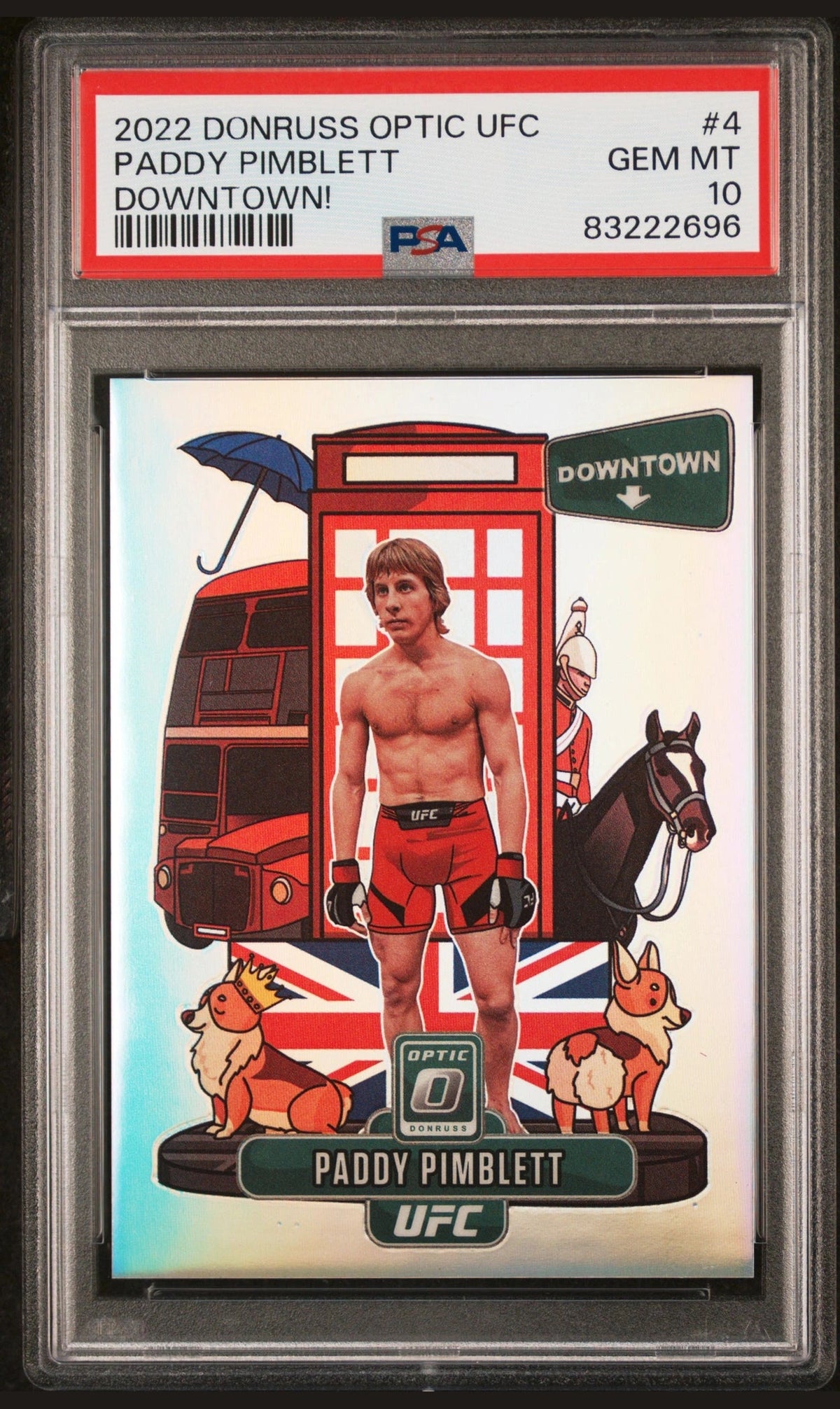 2022 Donruss Optic Downtown! Paddy Pimblett #4 PSA 10
