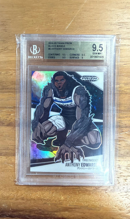 2024 Panini Prizm Black Manga Anthony Edwards #6 BGS 9.5