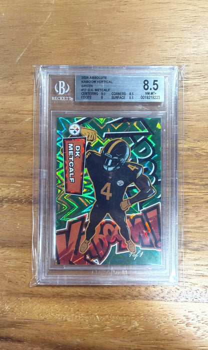 2025 Absolute Kaboom Vertical Green D.K. Metcalf #17 BGS 8.5