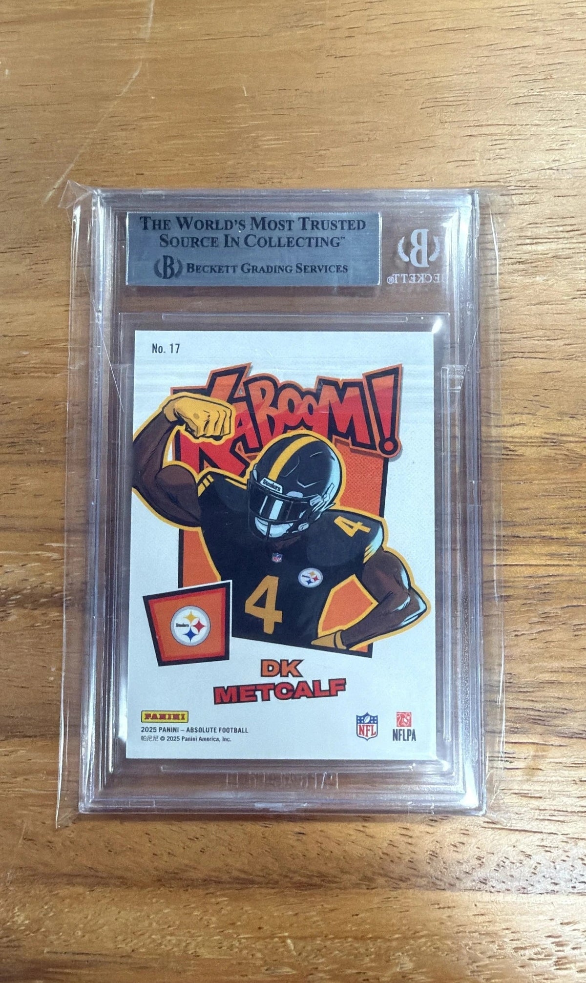 2025 Absolute Kaboom Vertical Green D.K. Metcalf #17 BGS 8.5
