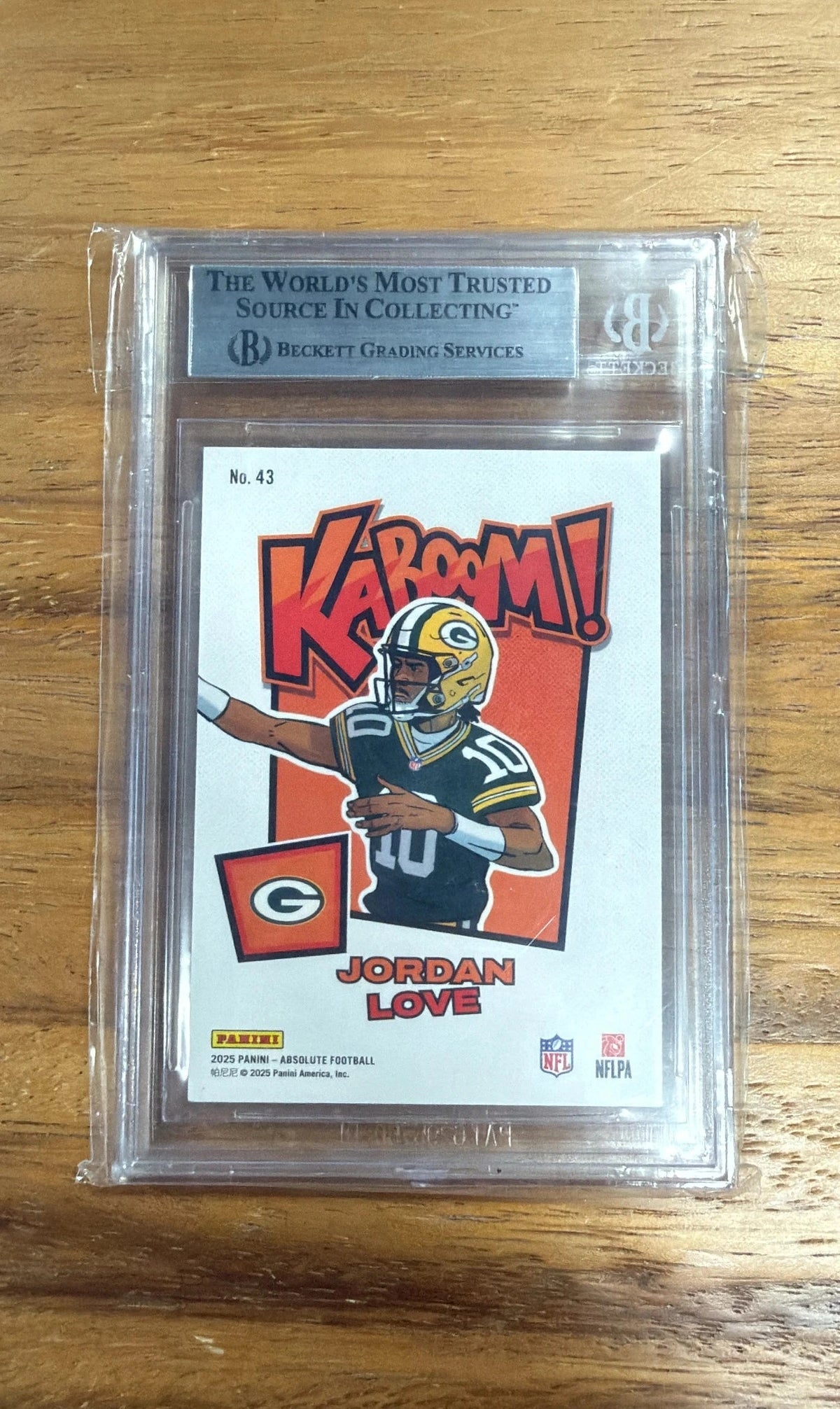 2025 Absolute Jordan Love Kaboom Vertical Purple BGS 8.5