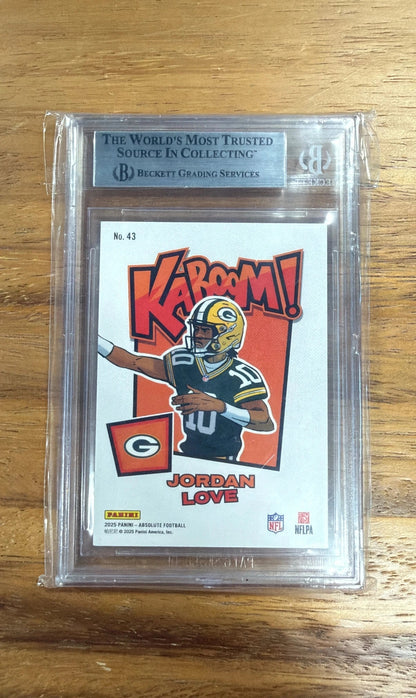 2025 Absolute Jordan Love Kaboom Vertical Purple BGS 8.5