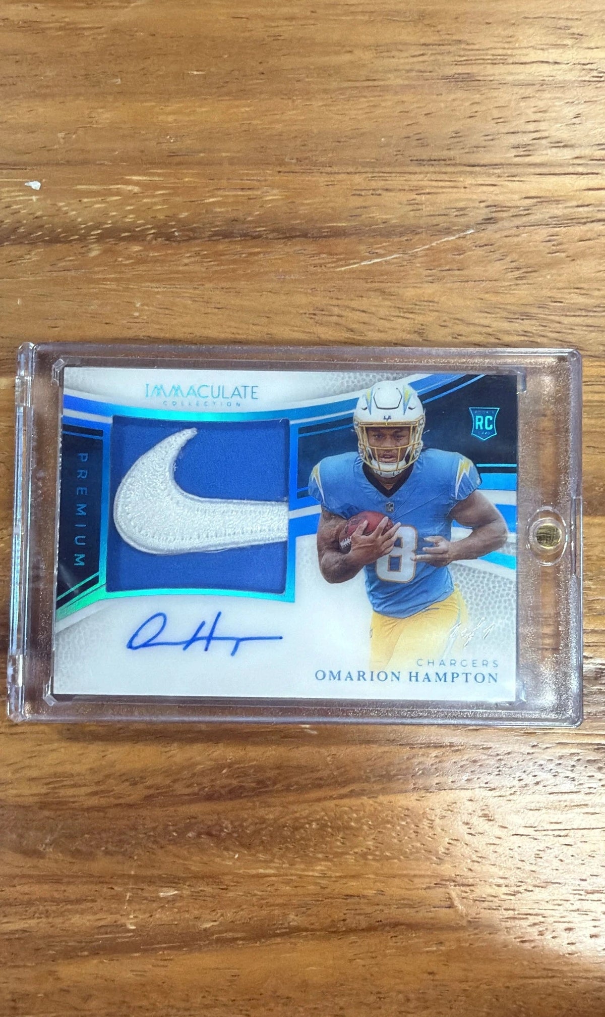 2025 IMMACULATE OMARION HAMPTON SWOOSH PATCH AUTO 1/1