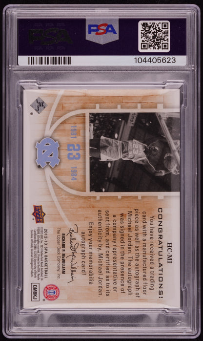 2012 SP AUTHENTIC HOME COURT SIGNATURES #HC-MI MICHAEL JORDAN PSA 9