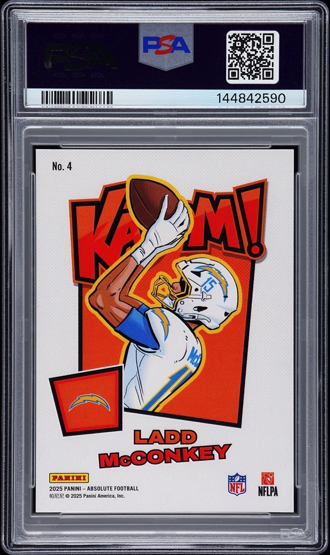 2025 ABSOLUTE KABOOM! VERTICAL #4 LADD MCCONKEY VERTICAL-GREEN 1/1 PSA Authentic