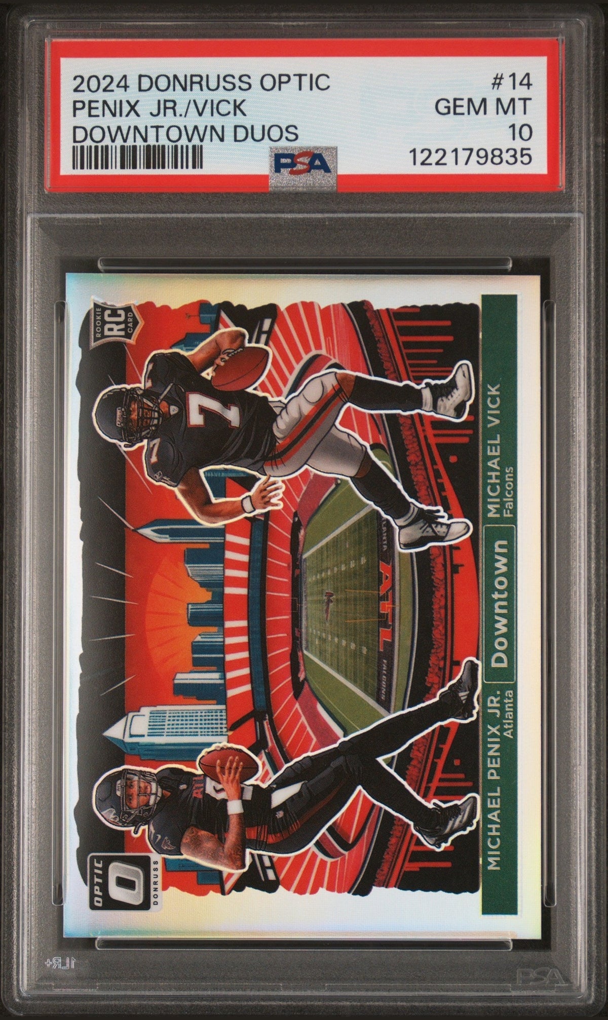 2024 PANINI DONRUSS OPTIC DOWNTOWN DUOS #14 PENIX JR./VICK PSA 10