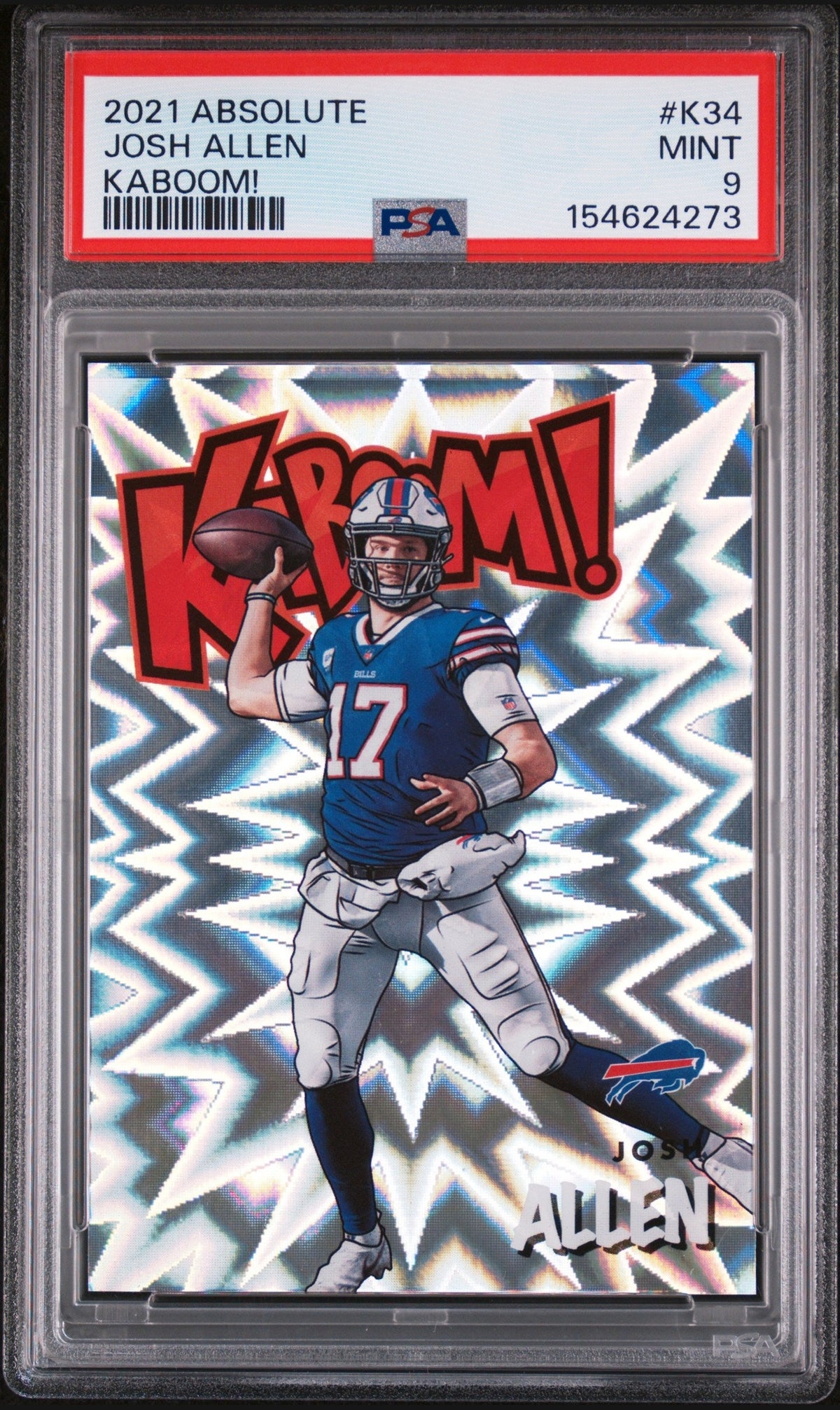 2021 PANINI ABSOLUTE KABOOM! #K34 JOSH ALLEN PSA 9