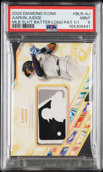 2025 Icons Mlb Silhouetted Batter Logo Patches 1/1 #BLR-AJ Aaron Judge PSA 9