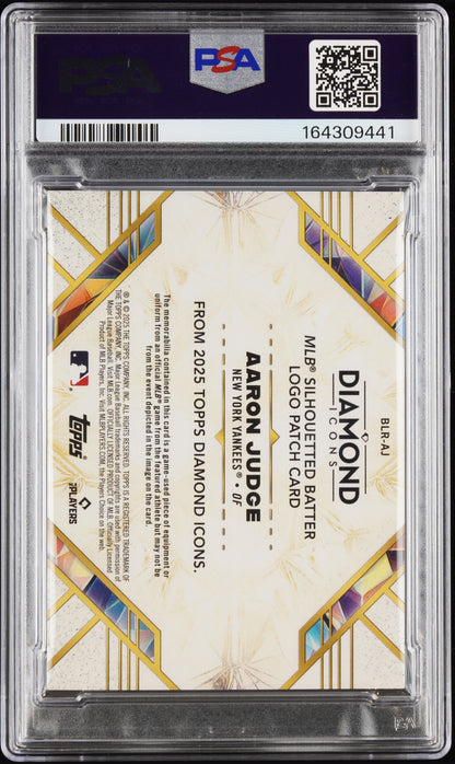 2025 Icons Mlb Silhouetted Batter Logo Patches 1/1 #BLR-AJ Aaron Judge PSA 9